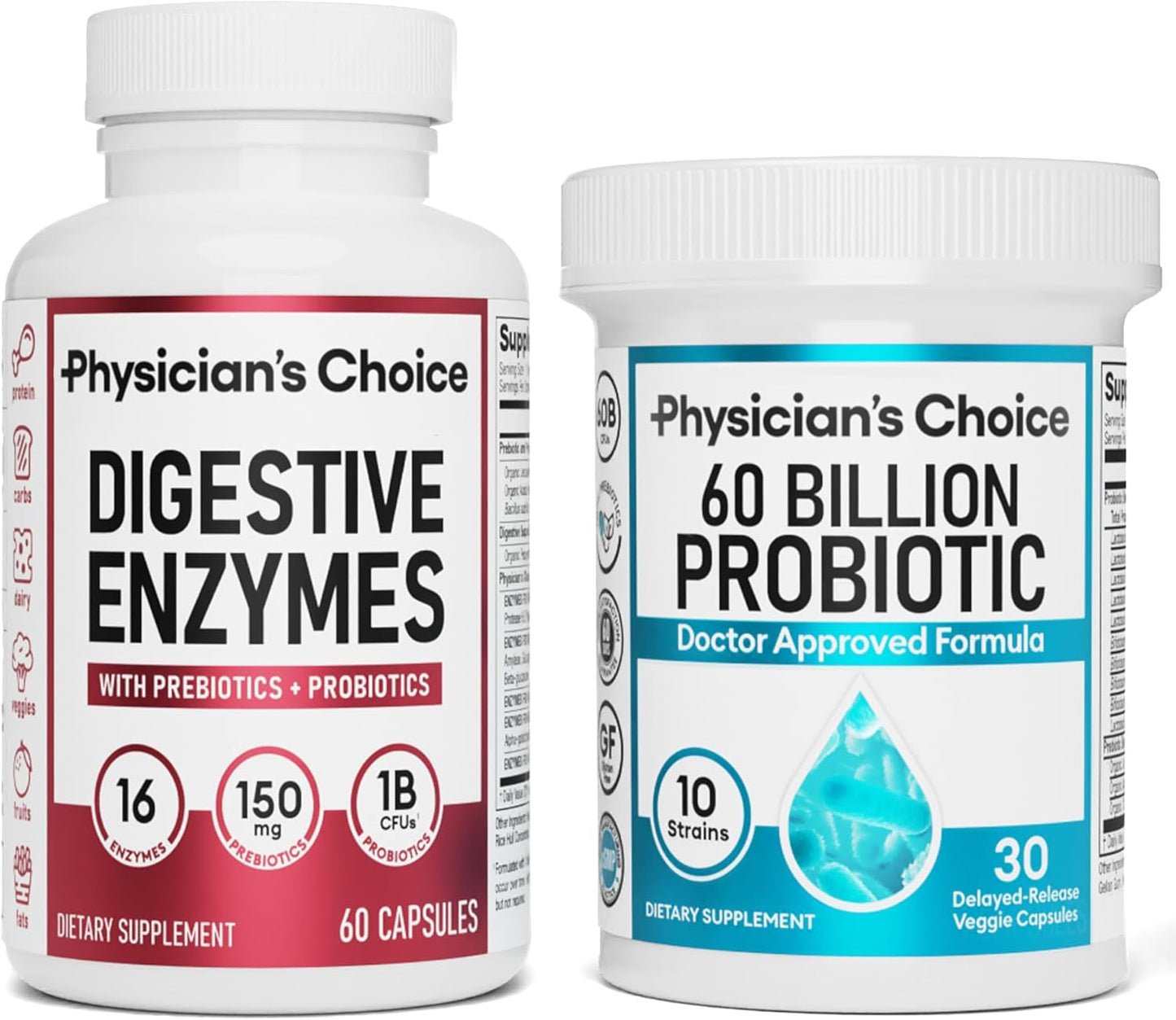 SENVES™️ - DIGESTIVE ENZYMES 60CT + 60B PROBIOTIC 30CT