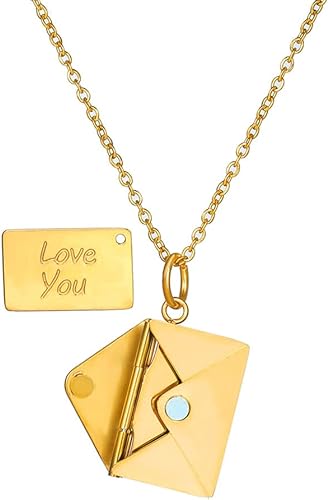 SENVES™  - ENVELOPE LOVE LETTER PENDANT NECKLACE