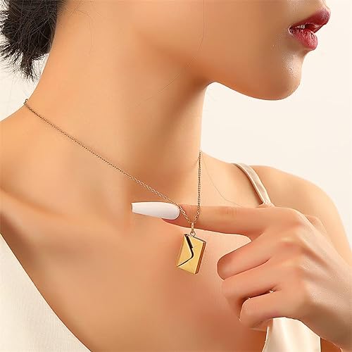 SENVES™  - ENVELOPE LOVE LETTER PENDANT NECKLACE