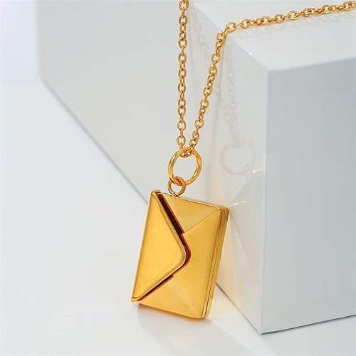 SENVES™  - ENVELOPE LOVE LETTER PENDANT NECKLACE