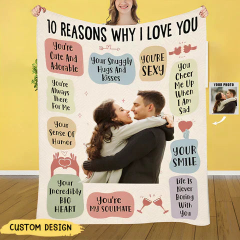 SENVES™  - 10 REASONS I ADORE MY PERSONALIZED PHOTO BLANKET